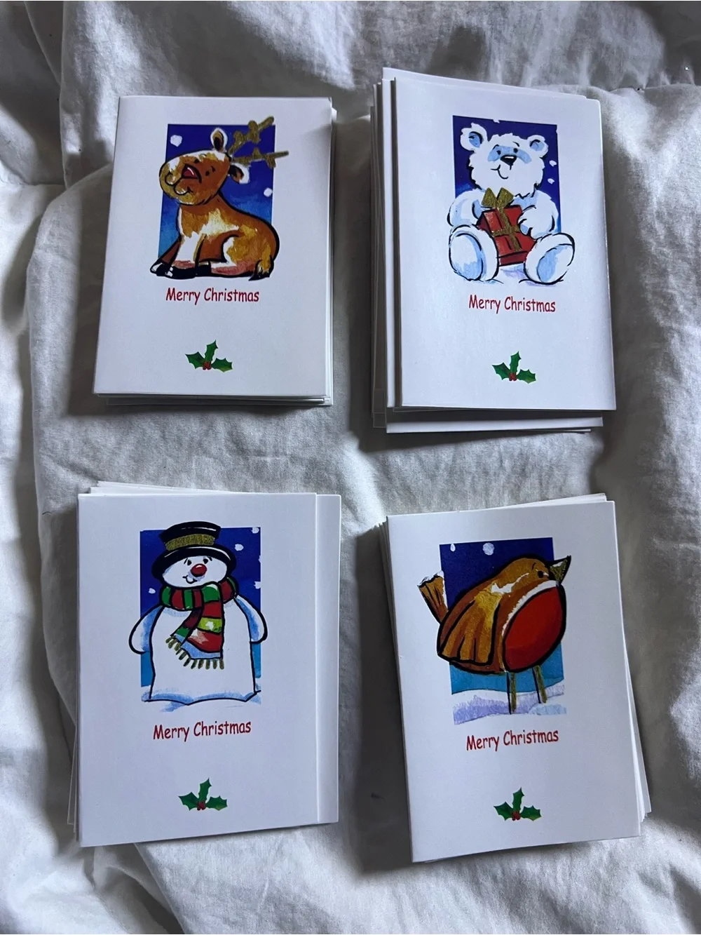 Christmas Cards With Envelopes Unused Holiday Christmas Lot